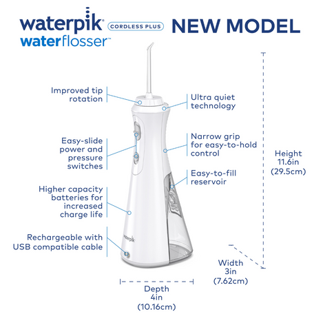 Waterpik® Plus Water Flosser munndusj trådløs