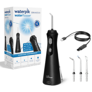 Waterpik® Plus Water Flosser munndusj trådløs sort