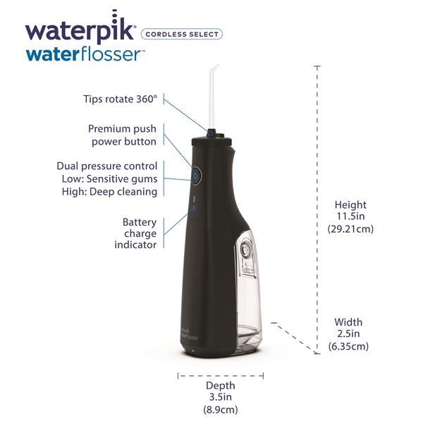 Waterpik® Cordless Select Water Flosser sort