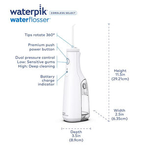Waterpik® Cordless Select Water Flosser hvit